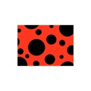 Bolsa de disfraz 55 x 70 estampado rojo con topos negros a una cara