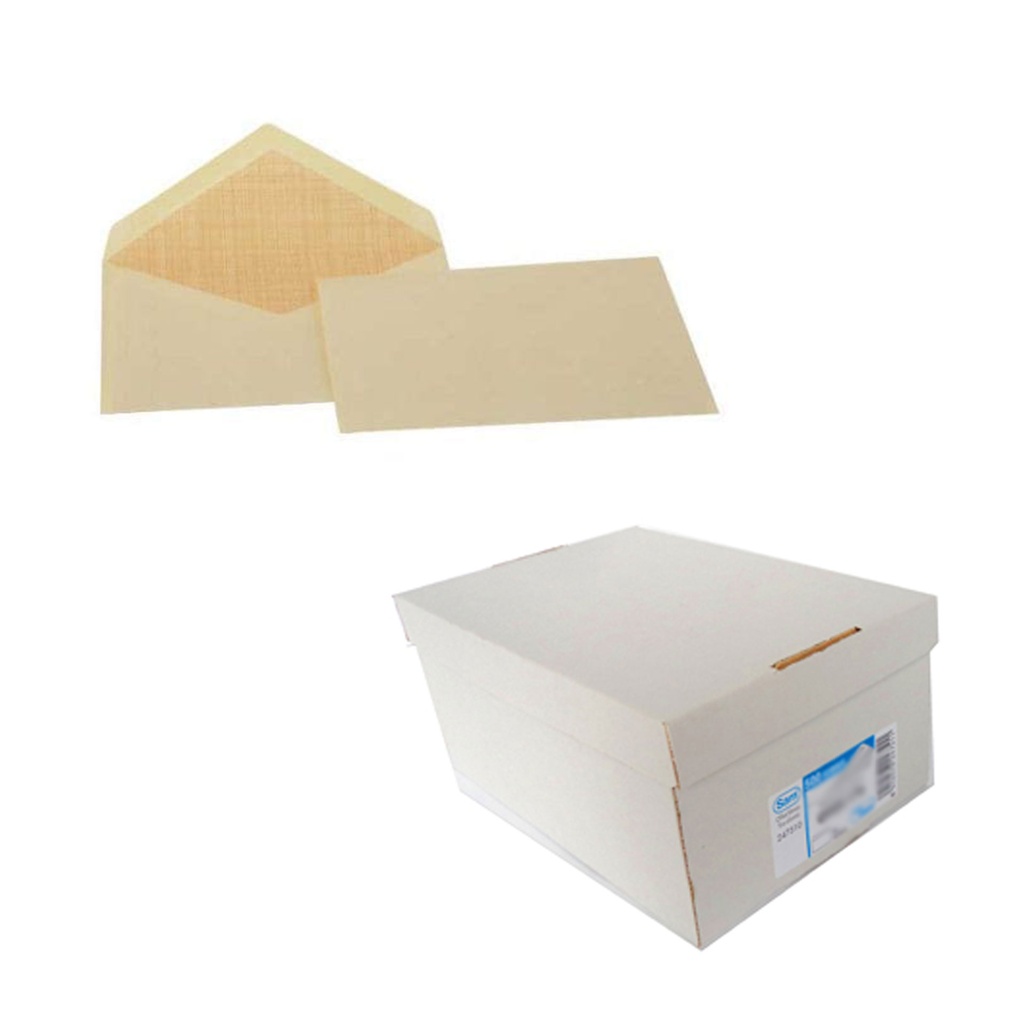 Sobre caña 120 x 176 mm Sam (Caja de 500 sobres)