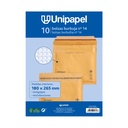 Bolsa kraft acolchada 180 x 265 mm nº14 Unipapel (Pack 10 unidades)