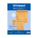 Bolsa kraft acolchada 240 x 340 mm nº17 Unipapel (Pack 10 unidades)