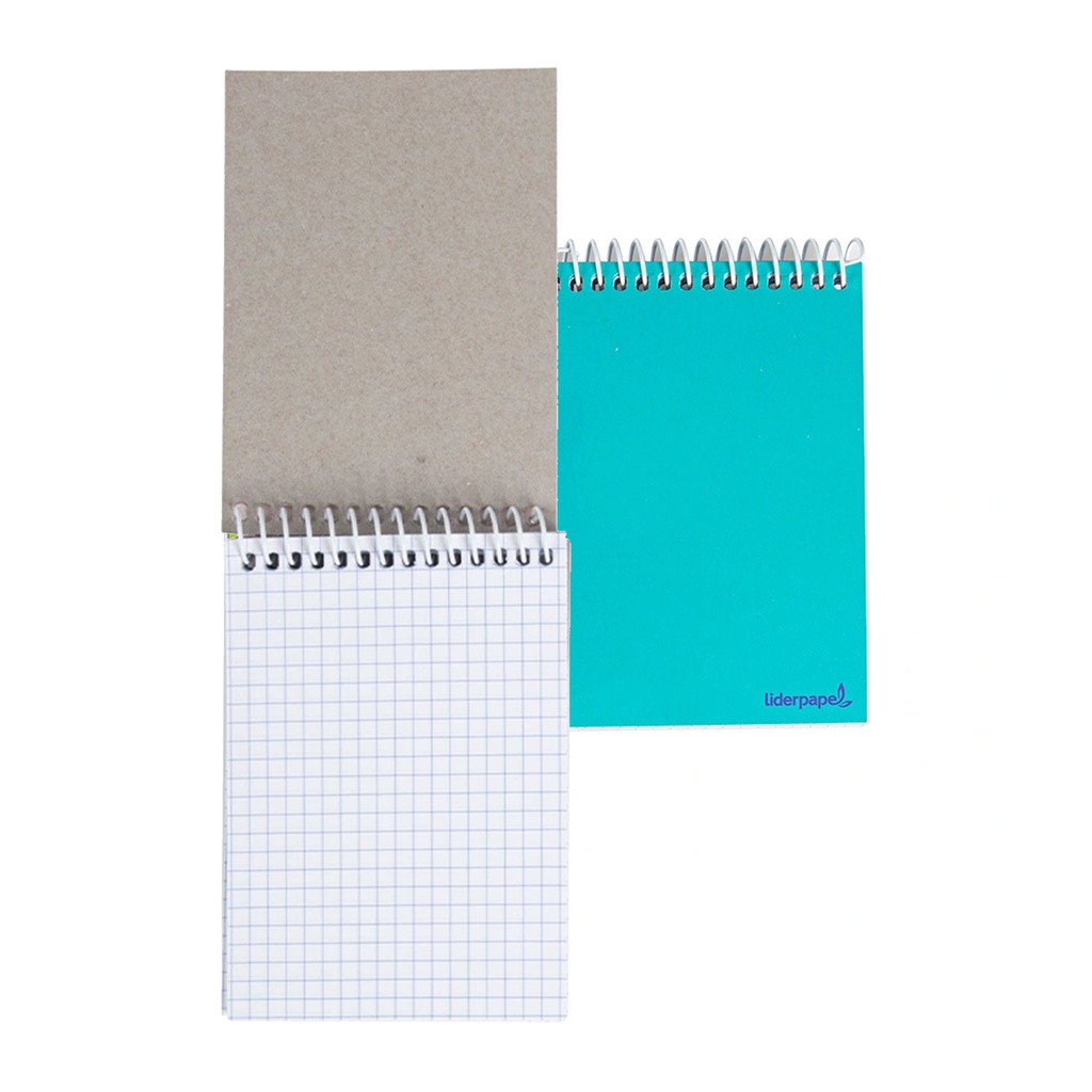 Bloc de espiral A7 cuadriculado 80 hojas Liderpapel