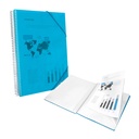 Carpeta escaparate de 60 fundas con espiral A4 Liderpapel azul traslúcido