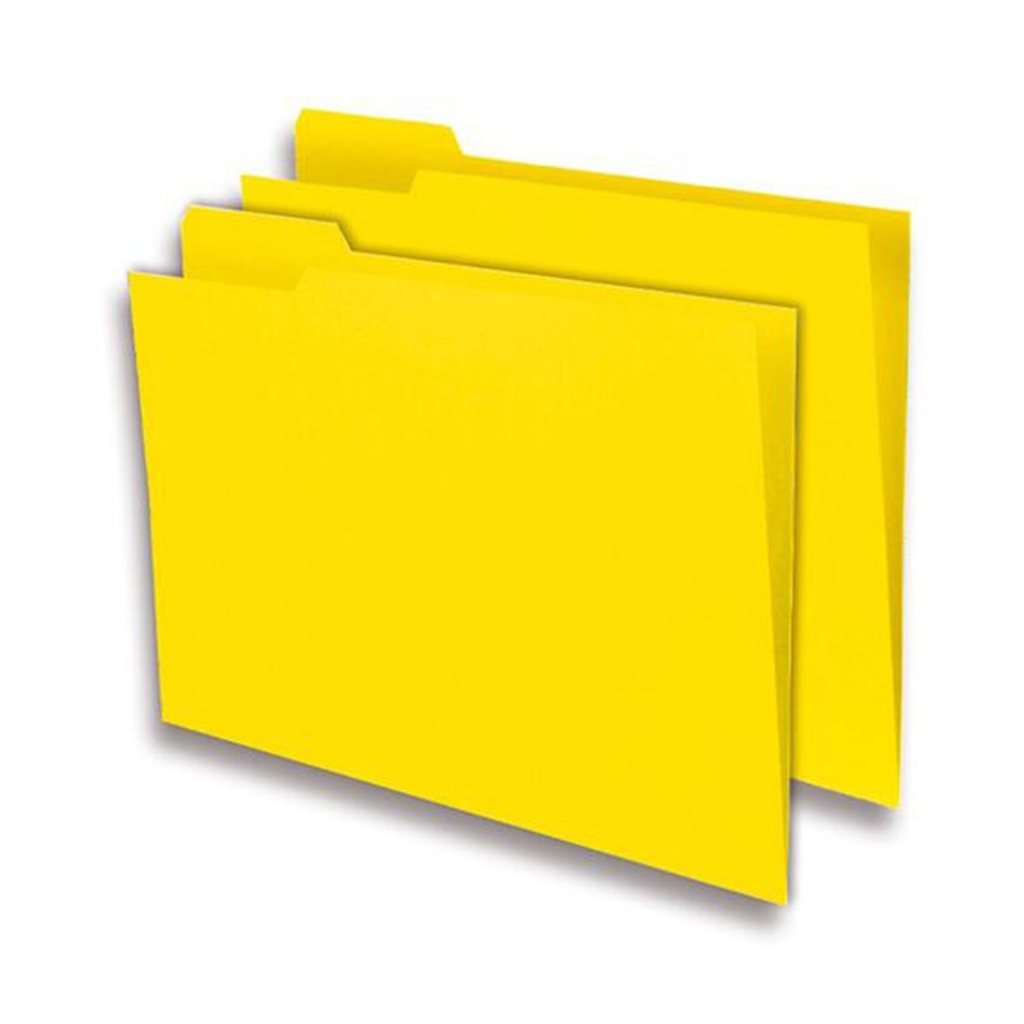 Subcarpeta con pestaña izquierda Folio 250 g/m² amarillo Gio (Paquete 50 unidades)