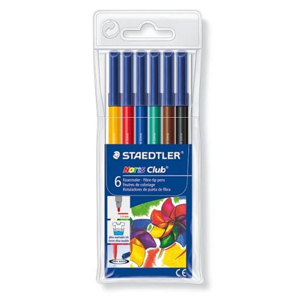 Rotulador Staedtler 326 WP6 Noris Club Pack de 6 Rotuladores de Punta Fina