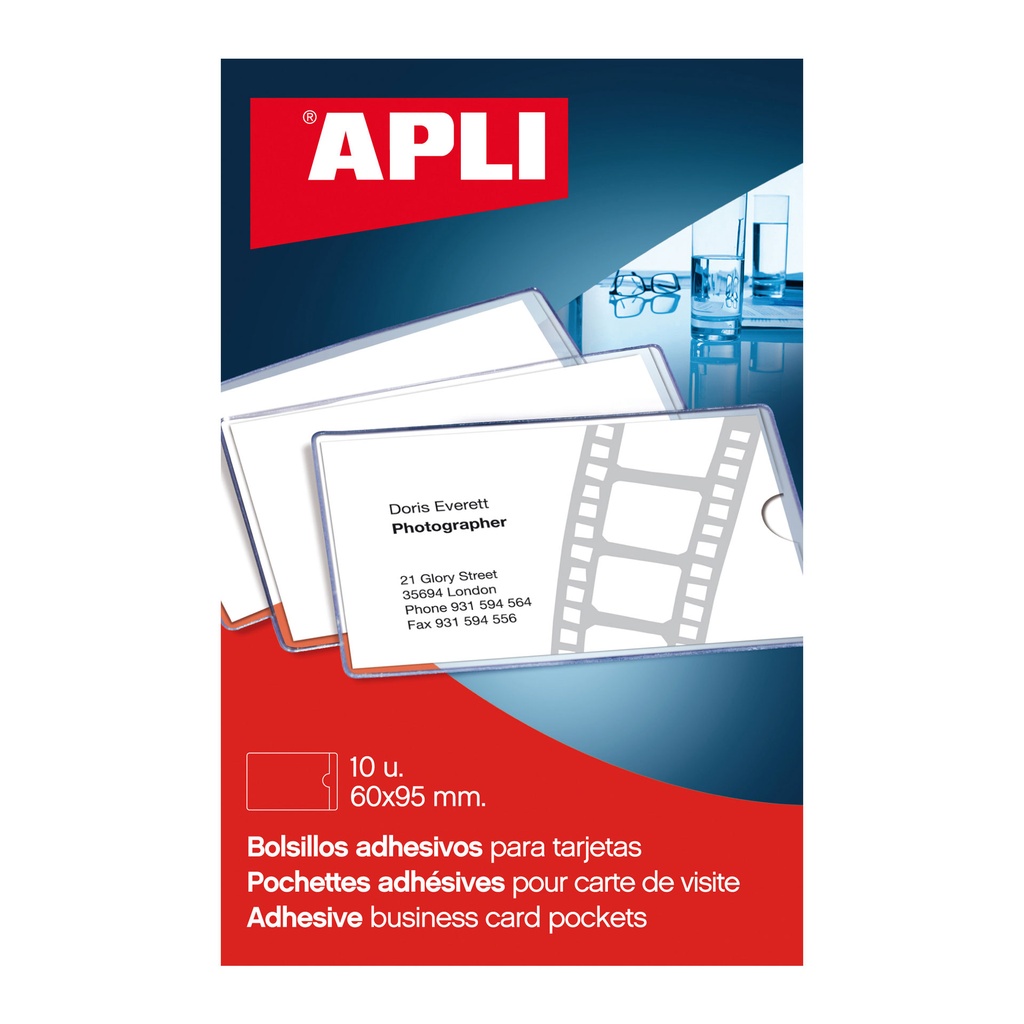 Fundas uñero adhesivas 60 x 95 mm Apli 02580 (Pack 10 unidades) 