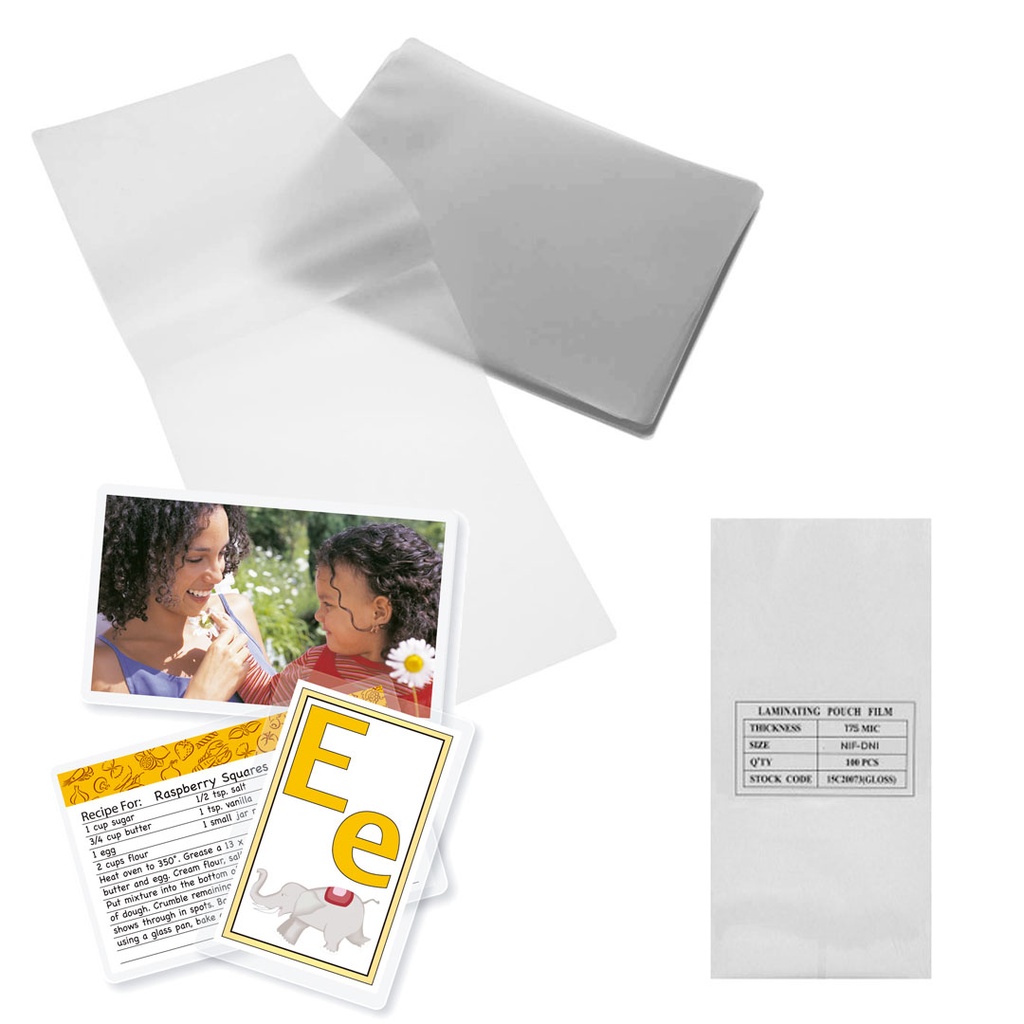 Funda de plastificar 110 x 154 mm 125 µ brillo (Caja 100 unidades)
