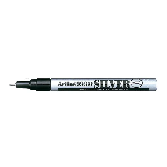 Rotulador permanente Artline 999XF plata punta fina
