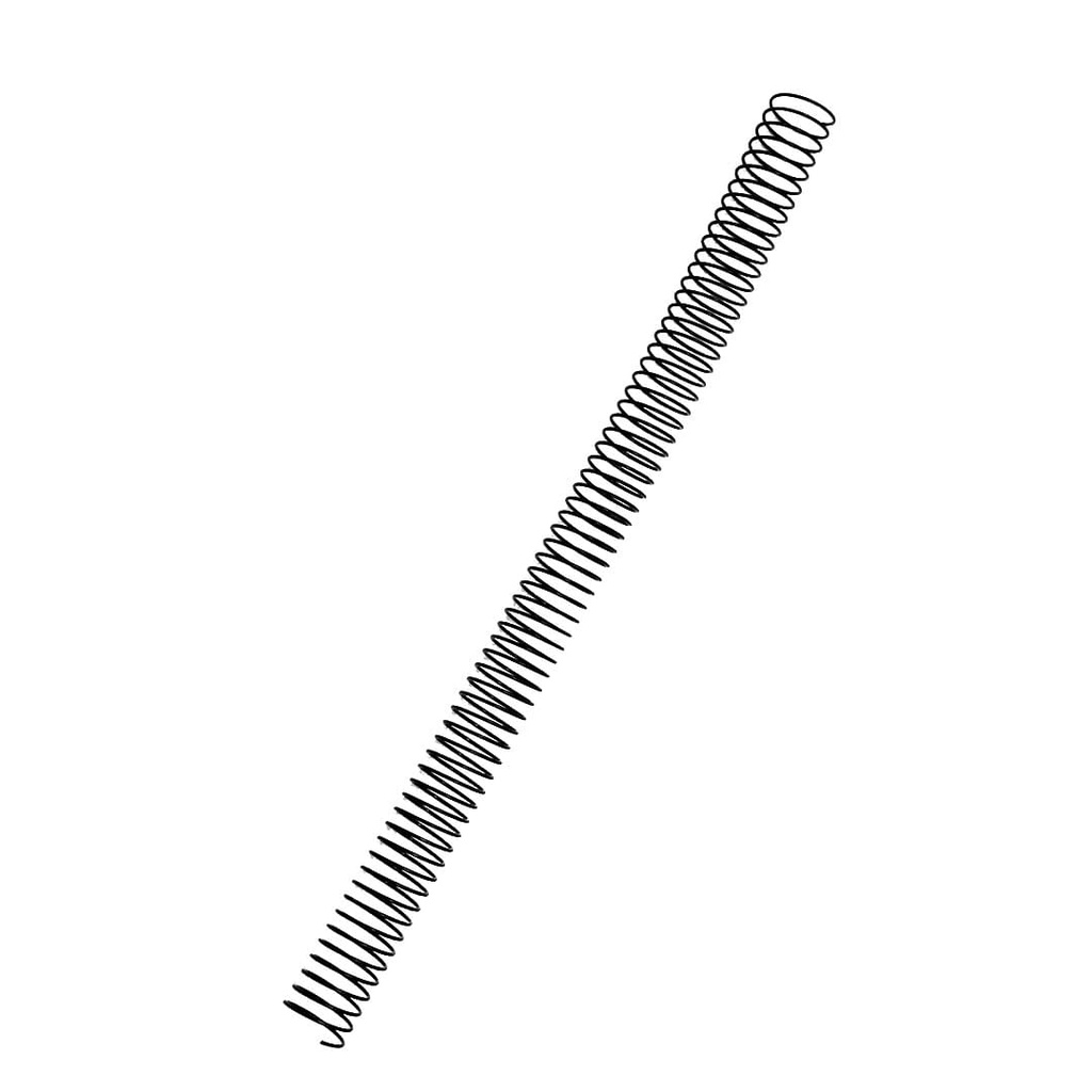 Espiral metálico negro 18 mm 5:1 (Pack de 10)