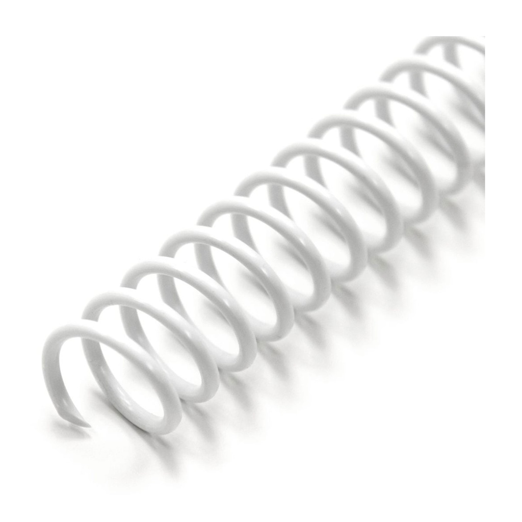 Espiral de plástico blanco 14 mm 5:1 (Pack 10 unidades) 