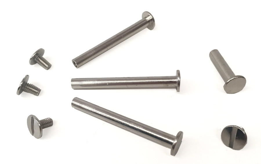 Tornillos para encuadernar de 38 mm plata (Pack 25 unidades)