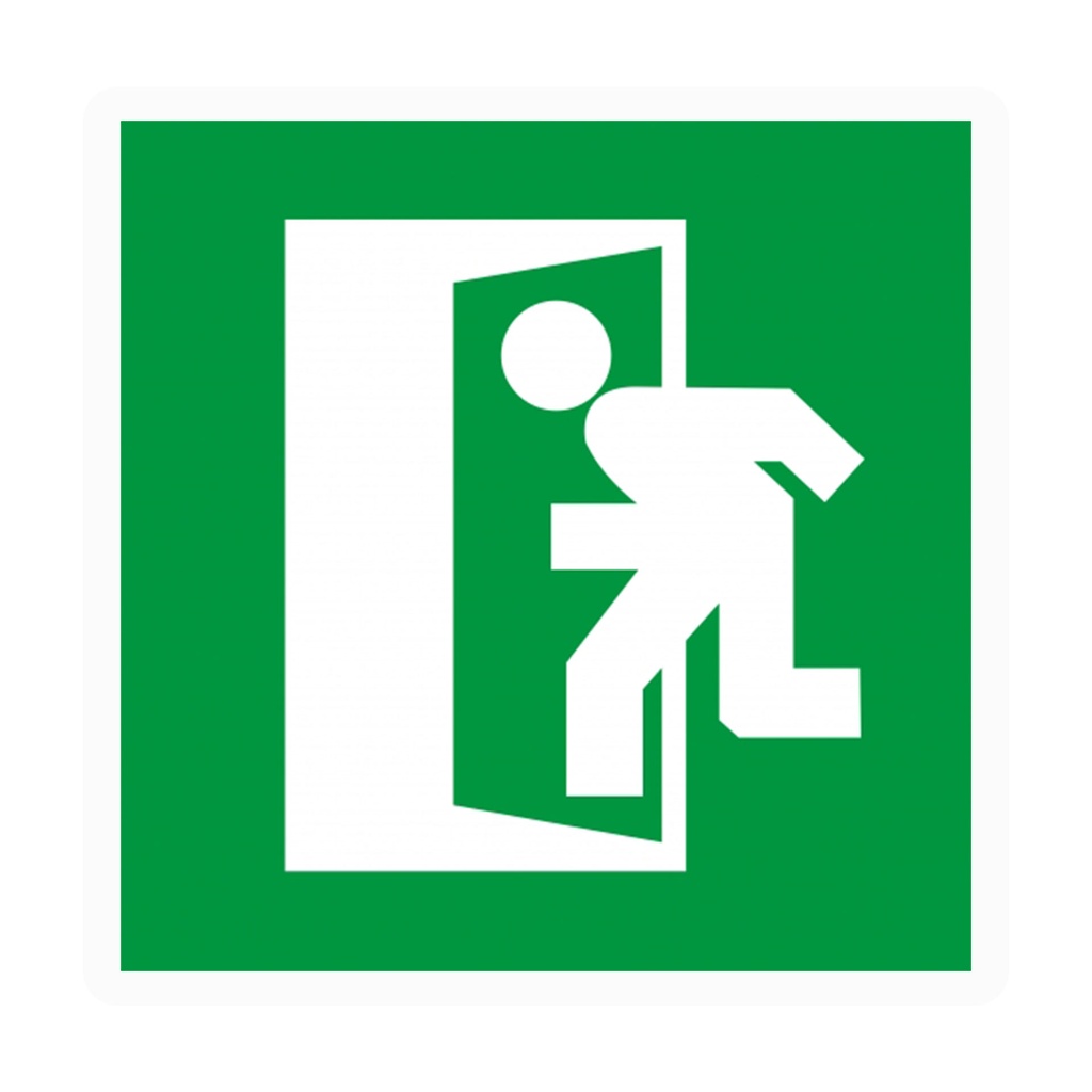 Pictograma adhesivo de Salida de Emergencia 114 x 114 mm