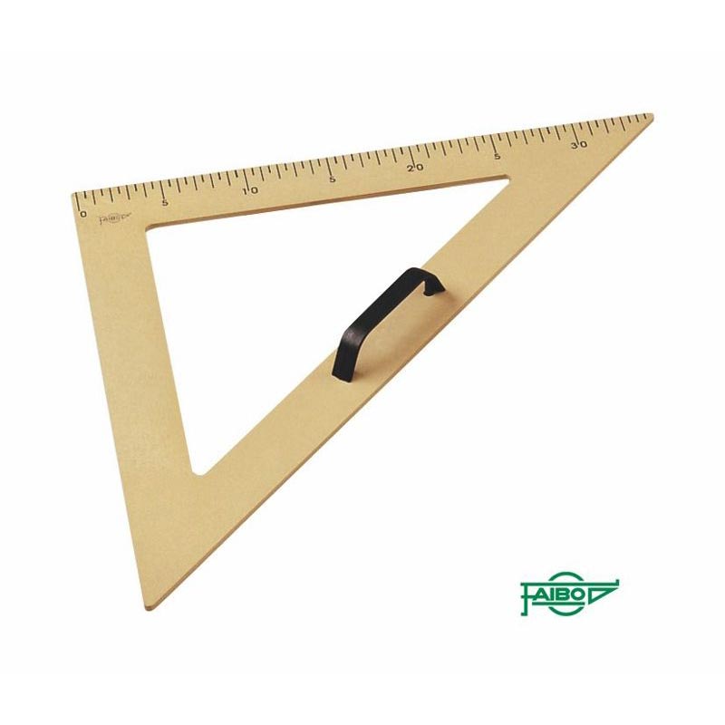 Escuadra mural 45° 50 cm plástico imitación madera para pizarra