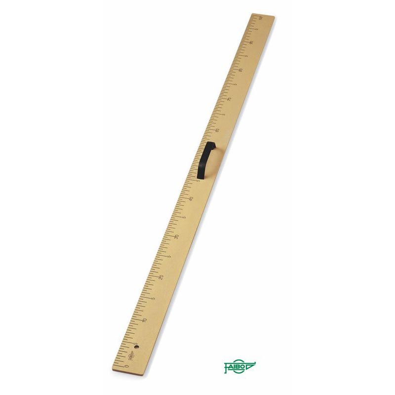 Regla mural 100 cm Faibo plástico imitación madera para pizarra escolar