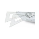 Escuadra transparente milimetrada de 30 cm