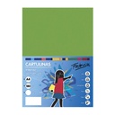 Cartulina A4 verde fuerte 180 g/m² Fabrisa (Pack 50 unidades)
