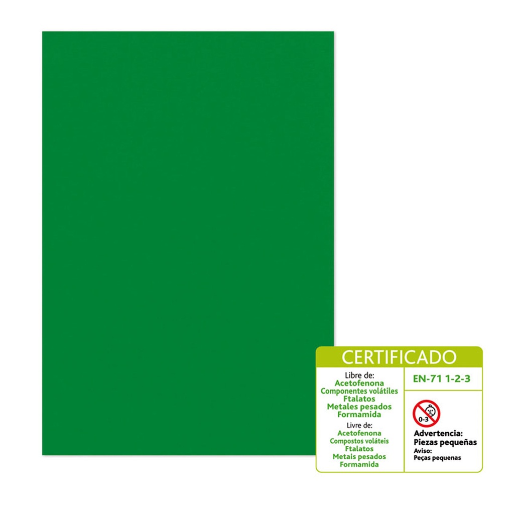 Lámina de goma EVA 40 x 60 cm 5 mm verde oscuro Fixo Kids