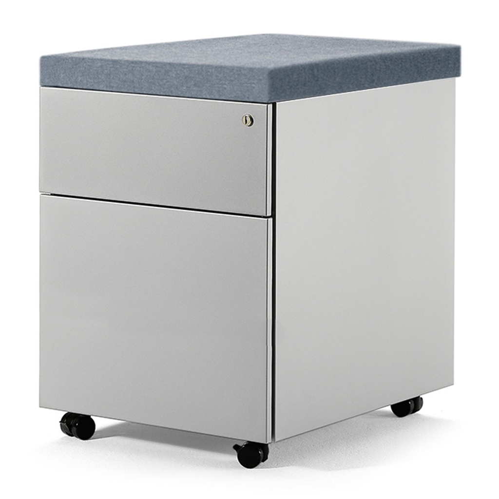 Cajonera móvil metálica Actiu con cojín, 1 cajón personal y 1 de archivo 58,5 x 40 x 52,5 cm JX633 personalizada