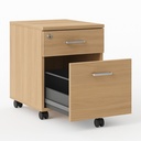 Cajonera móvil de melamina Actiu con 1 cajón de archivo y 1 personal J840 personalizada