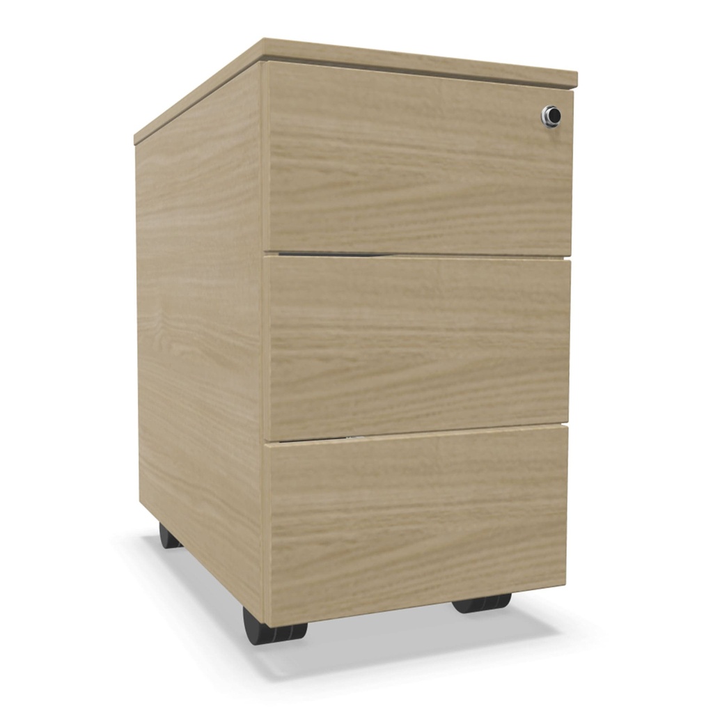 Cajonera móvil de melamina Actiu con 3 cajones personales 56 x 41 x 55 cm JX132 personalizada