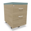 Cajonera móvil de melamina Actiu con cojín, 1 cajón de archivo y 1 personal JX33 personalizada