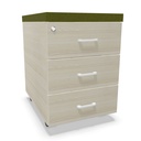 Cajonera móvil de melamina Actiu con cojín, 3 cajones personales 59 x 41 x 55 cm JX32 personalizada