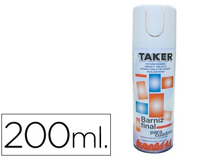 Barniz final para óleo en spray TAKER 200 ml acabado brillante