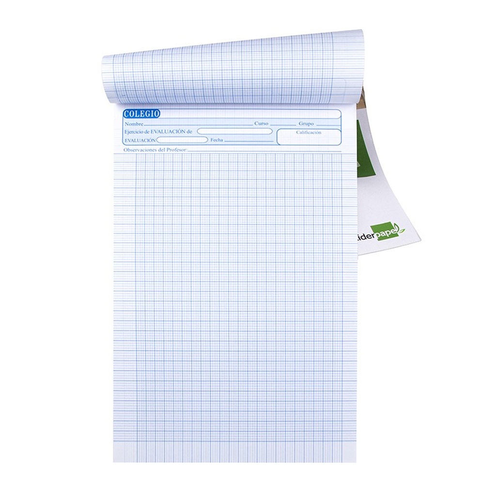 Bloc de exámenes milimetrado Folio