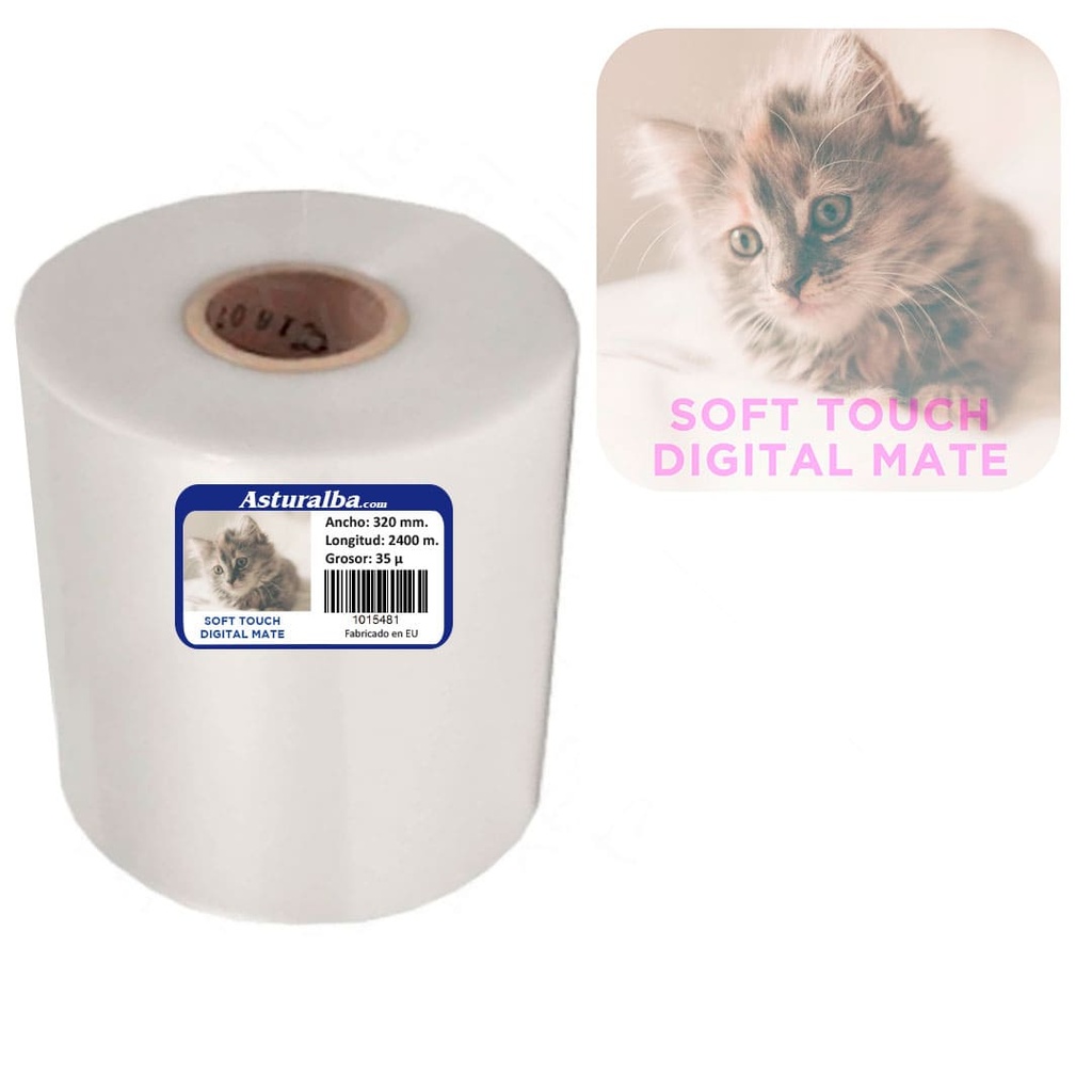 Bobina de plastificar Premium Digital Soft Touch 35 µ 320 mm x 2400 m