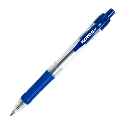 Bolígrafo retráctil Kores BA2 azul