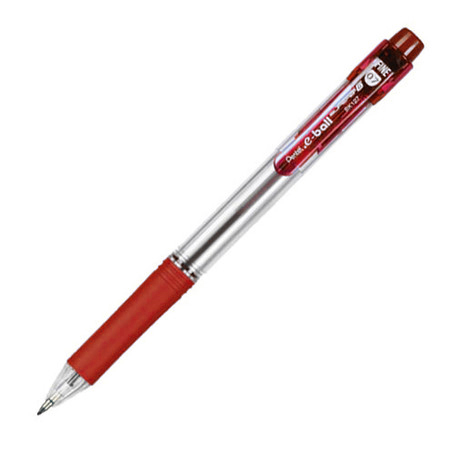 Bolígrafo retráctil Pentel Superb G BK127 e-ball rojo