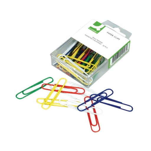 Clips de colores nº 4 Q-Connect (Cajita de 30)