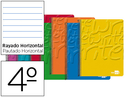 Cuaderno de espiral 1/4 pautado 80 hojas