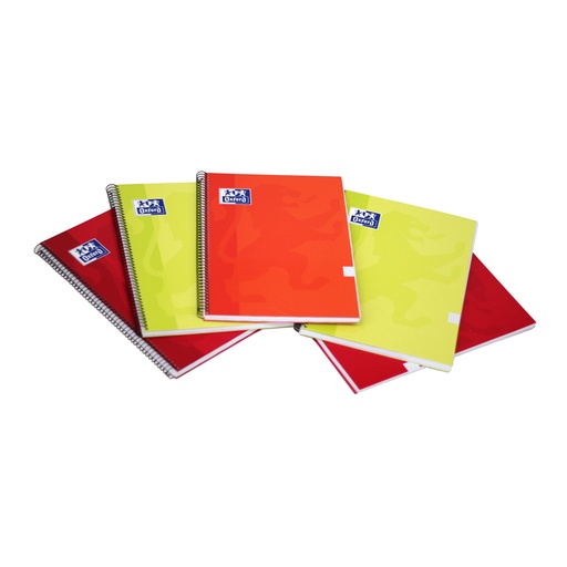 Cuaderno de espiral Folio cuadriculado tapa dura 80 hojas Oxford