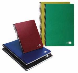 Cuaderno de espiral Folio liso 80 hojas tapa dura rojo Liderpapel