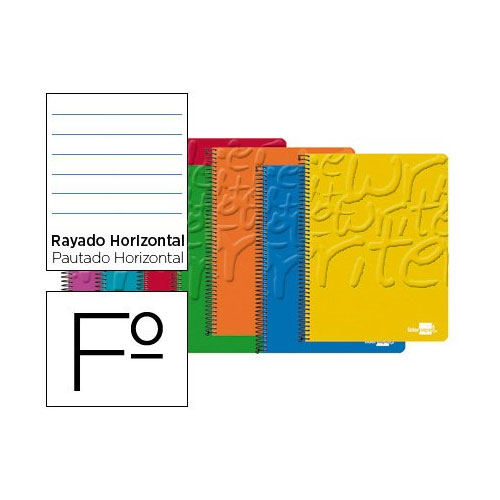 Cuaderno de espiral Folio rayado 80 hojas Liderpapel