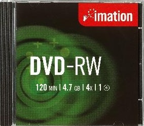 DVD-RW 4.7 GB con caja Imation