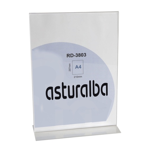 Expositor de metacrilato con forma de T 300x210x95 A-4 RD-3803