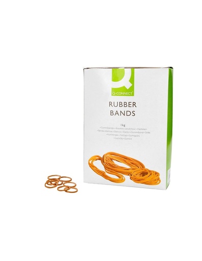 Gomas elásticas de 20cm Q-Connect (Caja 1 kg)