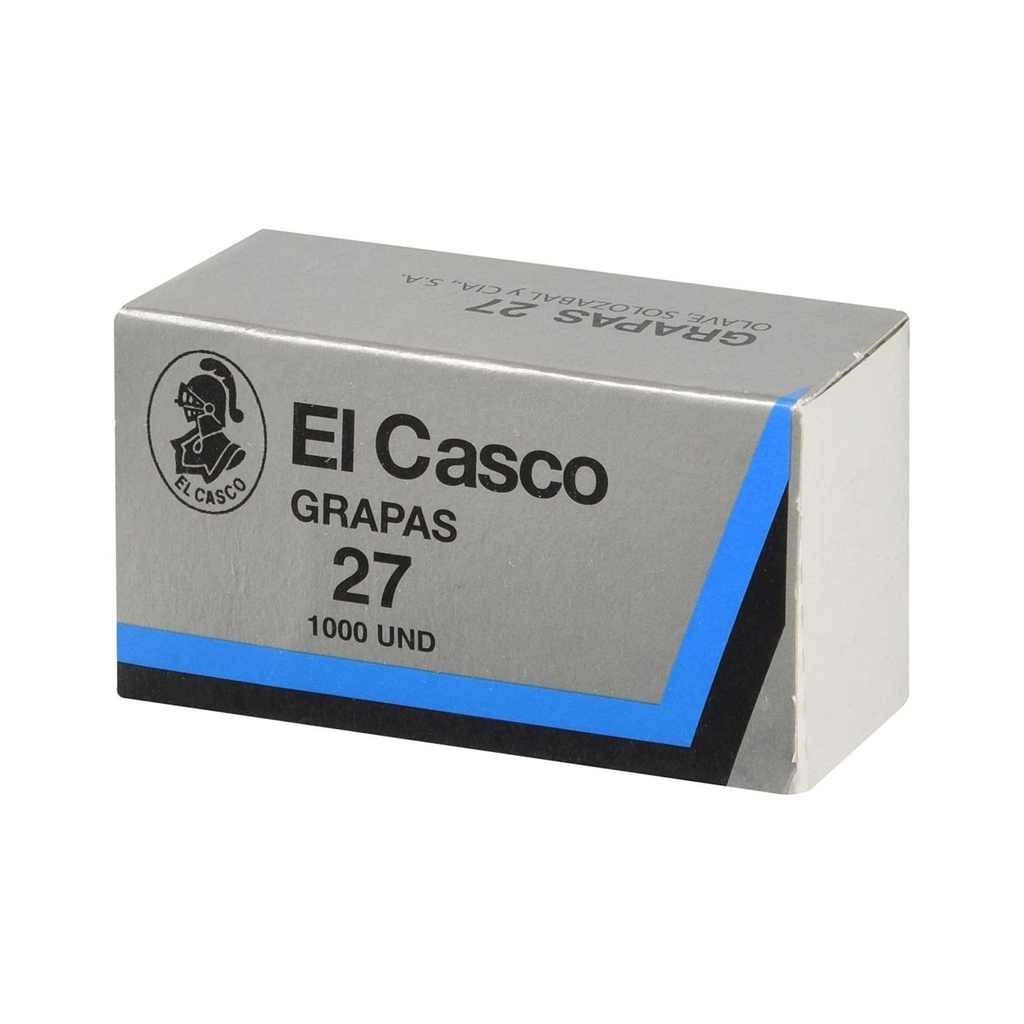 Grapas 27 galvanizadas El Casco (Cajita 1000 unidades)