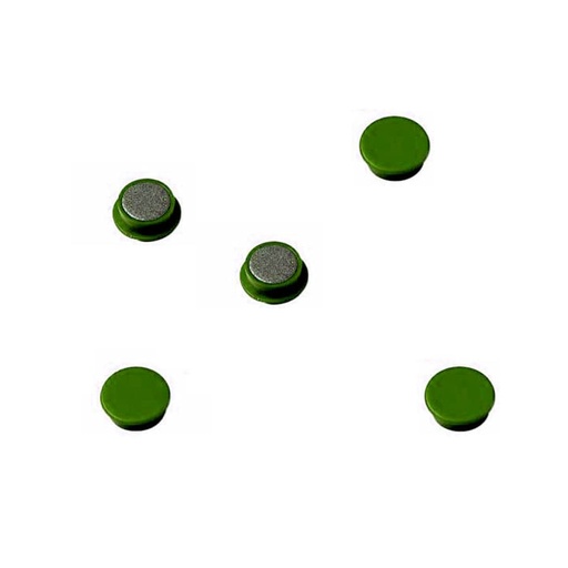 Imanes redondos 20 mm verde (Pack 5 unidades)