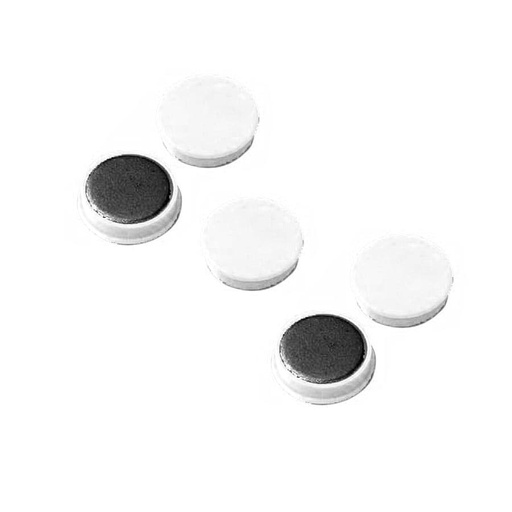 Imanes redondos 30 mm blanco (Pack 5 unidades)