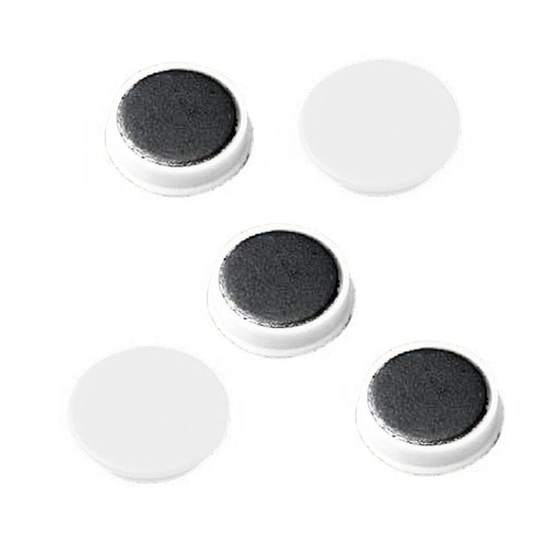 Imanes redondos 40 mm blanco (Pack 5 unidades)