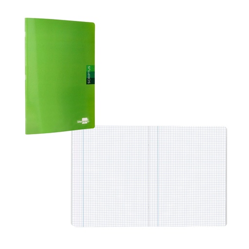 Libreta grapada A5 cuadriculado 48 hojas verde Scriptus