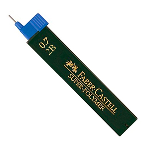 Minas Faber-Castell Super-Polymer 0.7 2B (Tubo de 12)