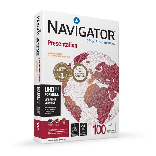 Papel A4 100 g/m² Navigator Presentation (Paquete de 500 hojas)