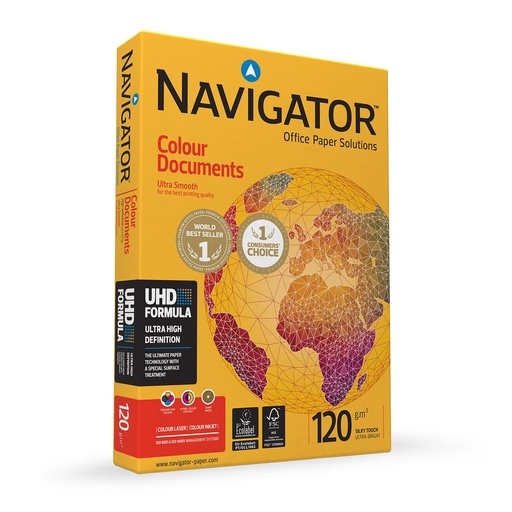 Papel A4 120 g/m² Navigator Colour Documents (Paquete 250 hojas)
