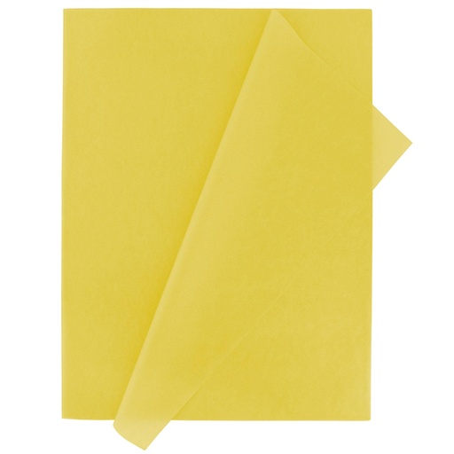 Papel de seda 50 x 75 cm 25 hojas amarillo Fixo