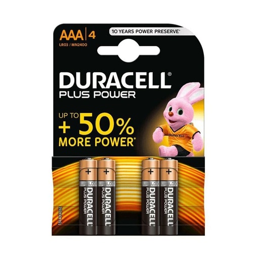 Pilas AAA Duracell (Blíster de 4)