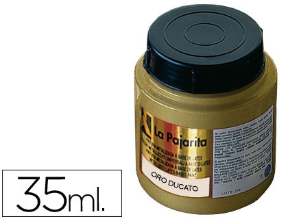 Pintura metalizada La Pajarita oro viejo 35 ml base látex