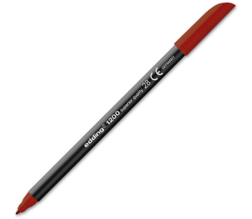 Rotulador Edding 1200 burdeos nº28  punta fina para papel